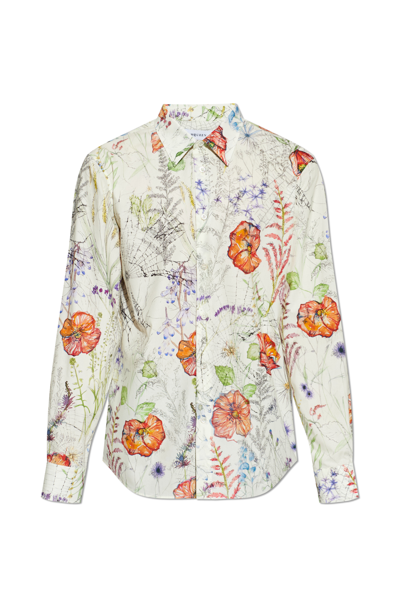 Alexander McQueen Shirt with floral motif | Men's | Vitkac